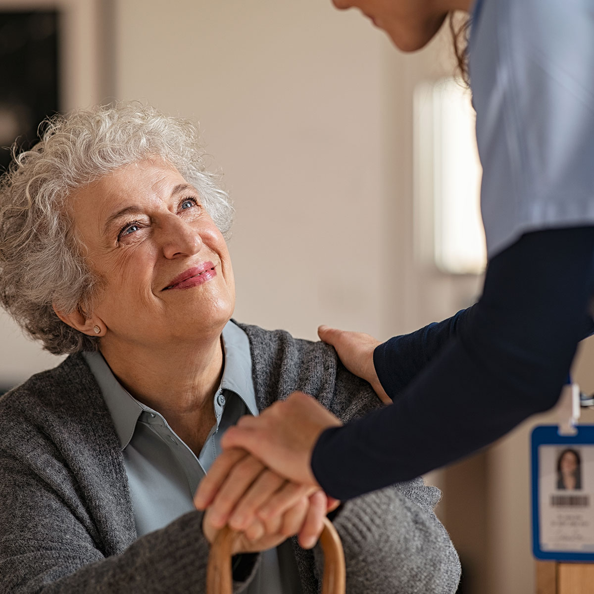 Woman getting care